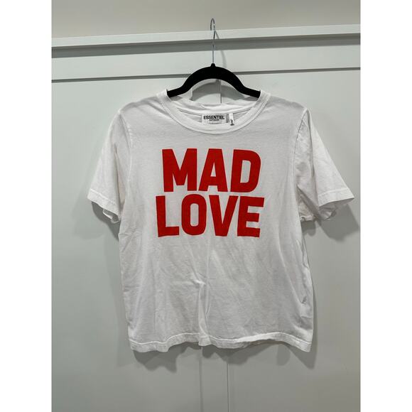 Essentiel Antwerp Vlogan Mad Love Crop Tshirt US 6(EU 2) - Picture 1 of 3